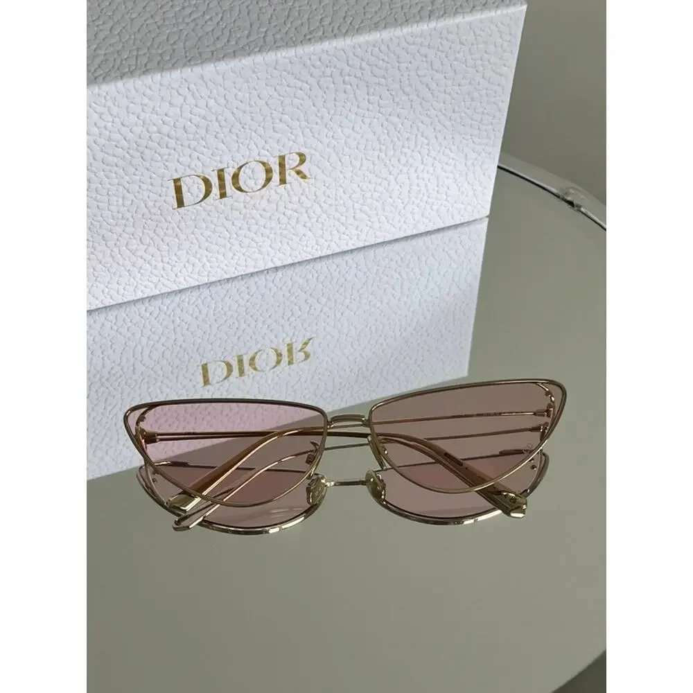 NEW Dior MissDior B1U Cat Eye Sunglasses in Gold Pink